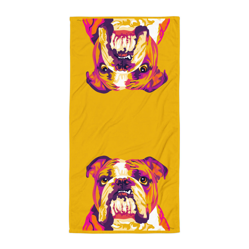 Englanninbulldoggi Kylpypyyhe, Pop Art