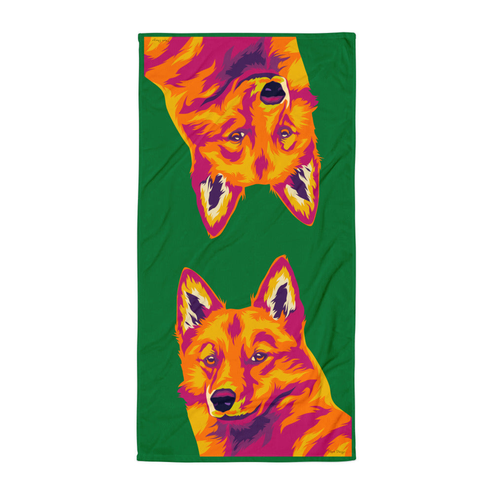 Suomenpystykorva Kylpypyyhe, Pop Art