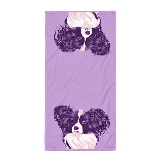 Papillon, perhoskoira Kylpypyyhe, Pop Art