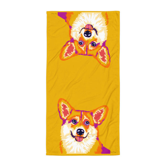 Welsh corgi pembroke Kylpypyyhe, Pop Art