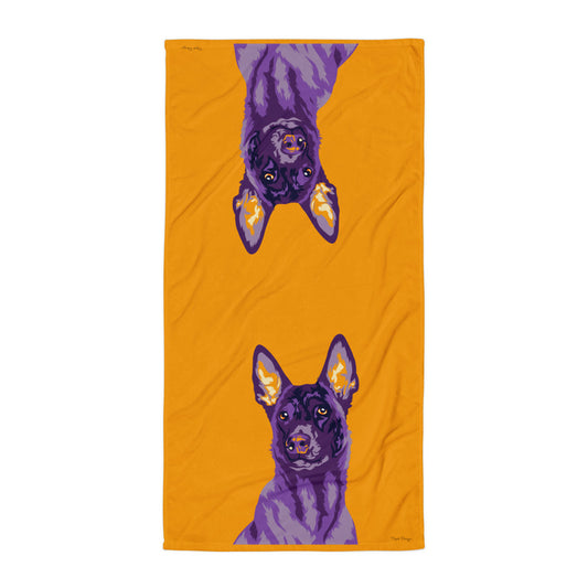 Belgianpaimenkoira malinois Kylpypyyhe, Pop Art