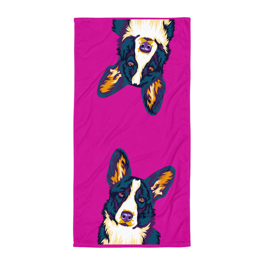 Welsh corgi cardigan Kylpypyyhe, Pop Art