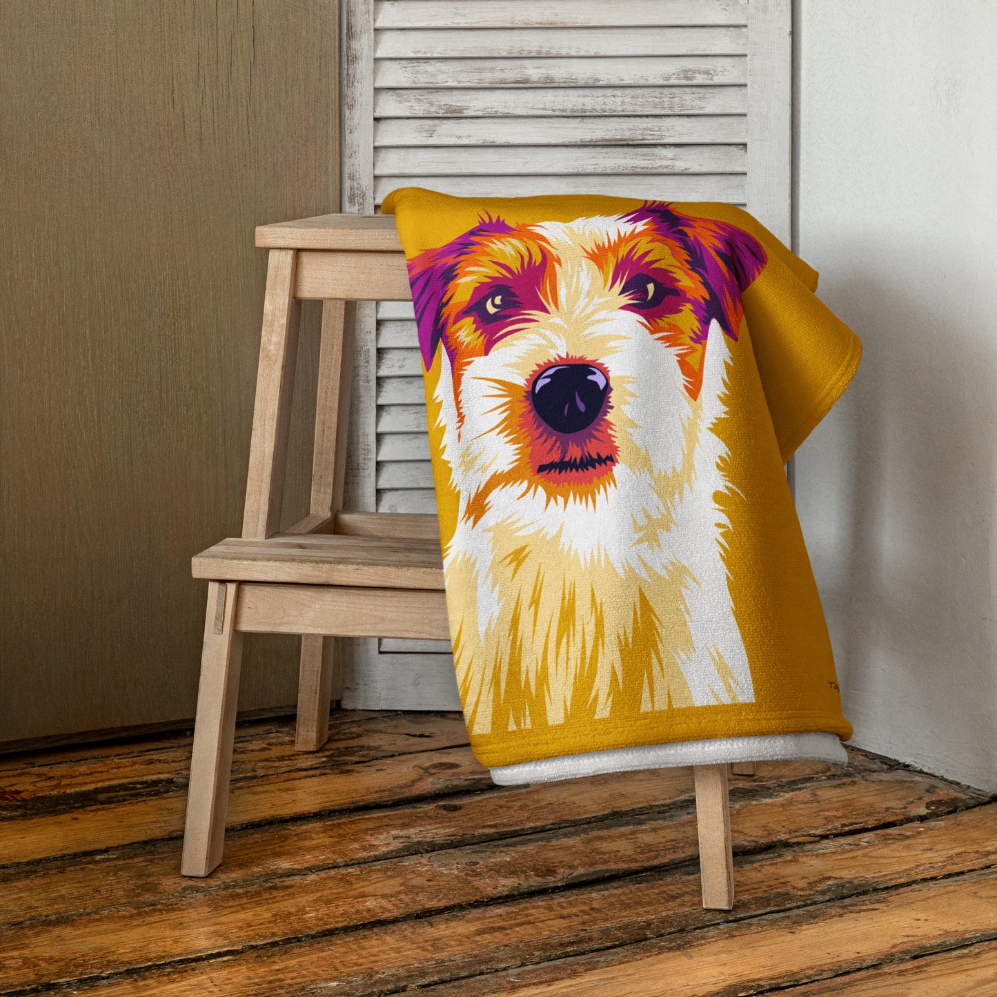 Jackrusselinterrieri Kylpypyyhe, Pop Art
