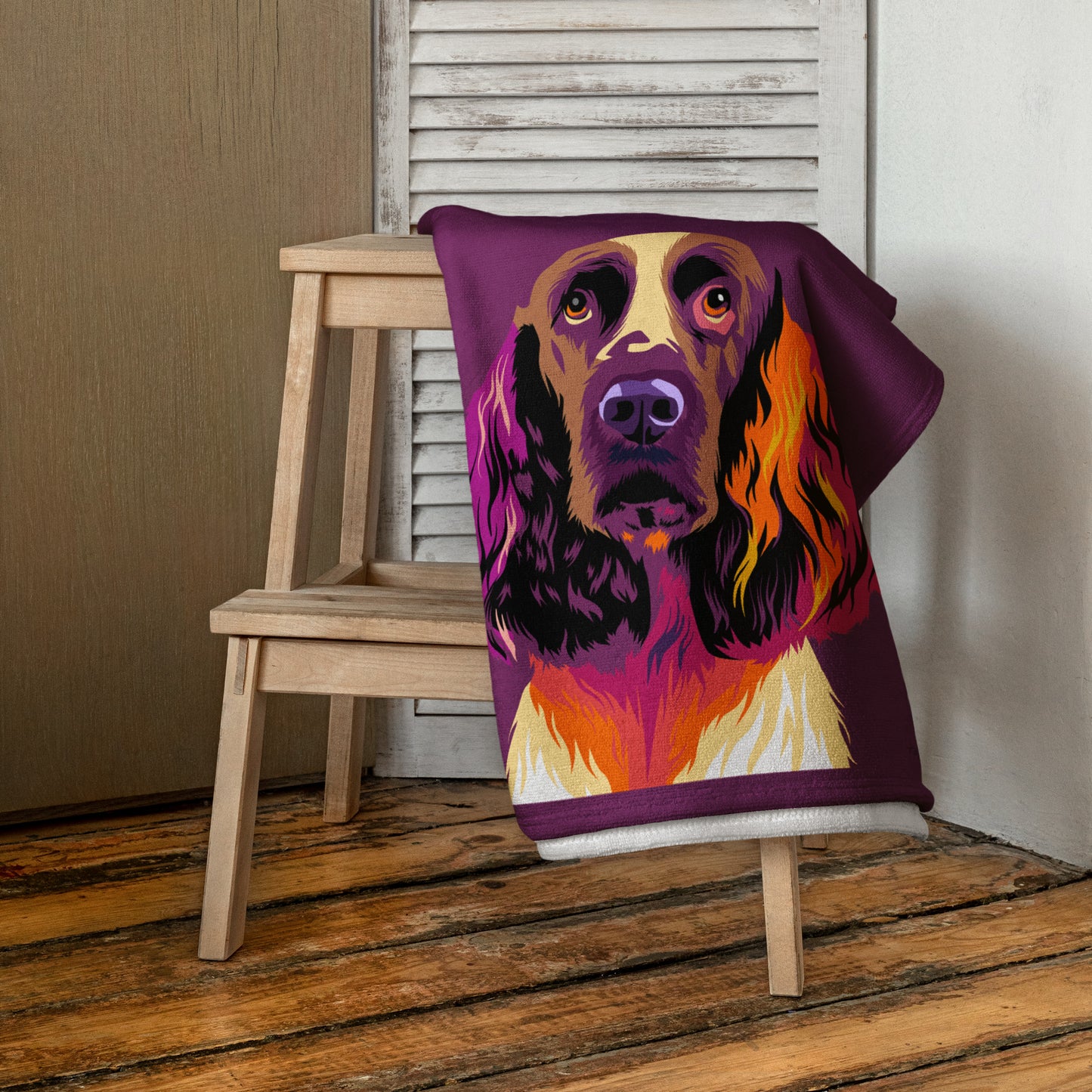Englanninspringerspanieli Kylpypyyhe, Pop Art