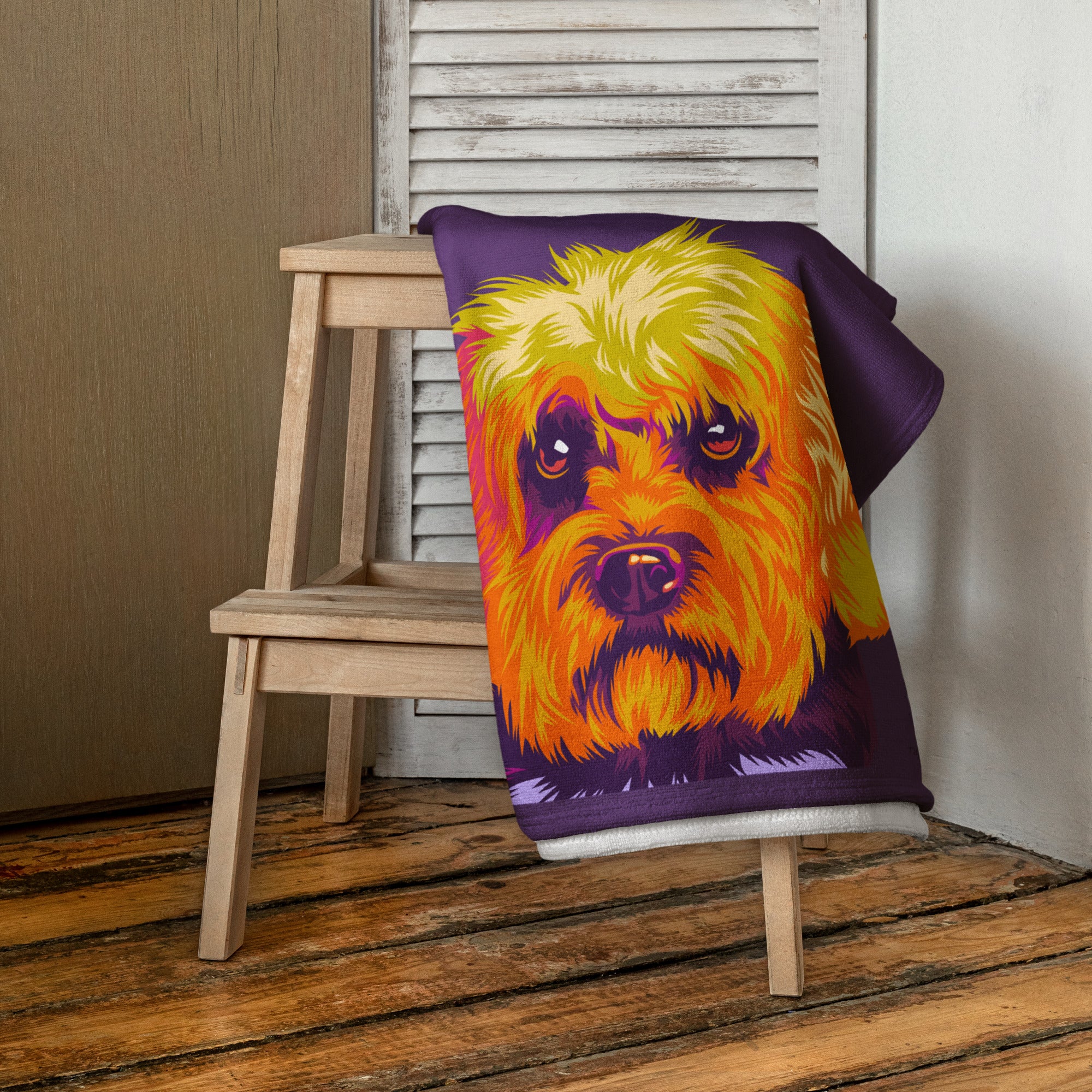 Dandiedinmontinterrieri Kylpypyyhe, Pop Art