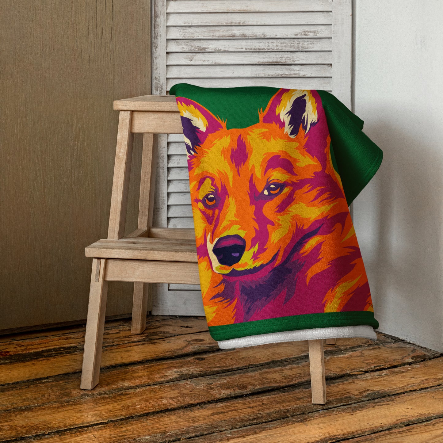 Suomenpystykorva Kylpypyyhe, Pop Art