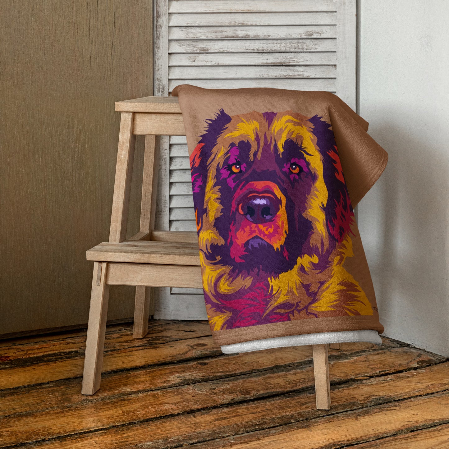 Leonberginkoira Kylpypyyhe, Pop Art