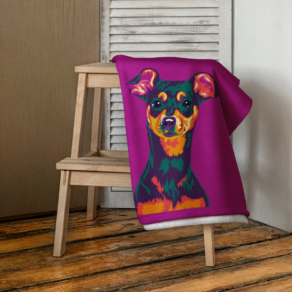 Kääpiöpinseri Kylpypyyhe, Pop Art