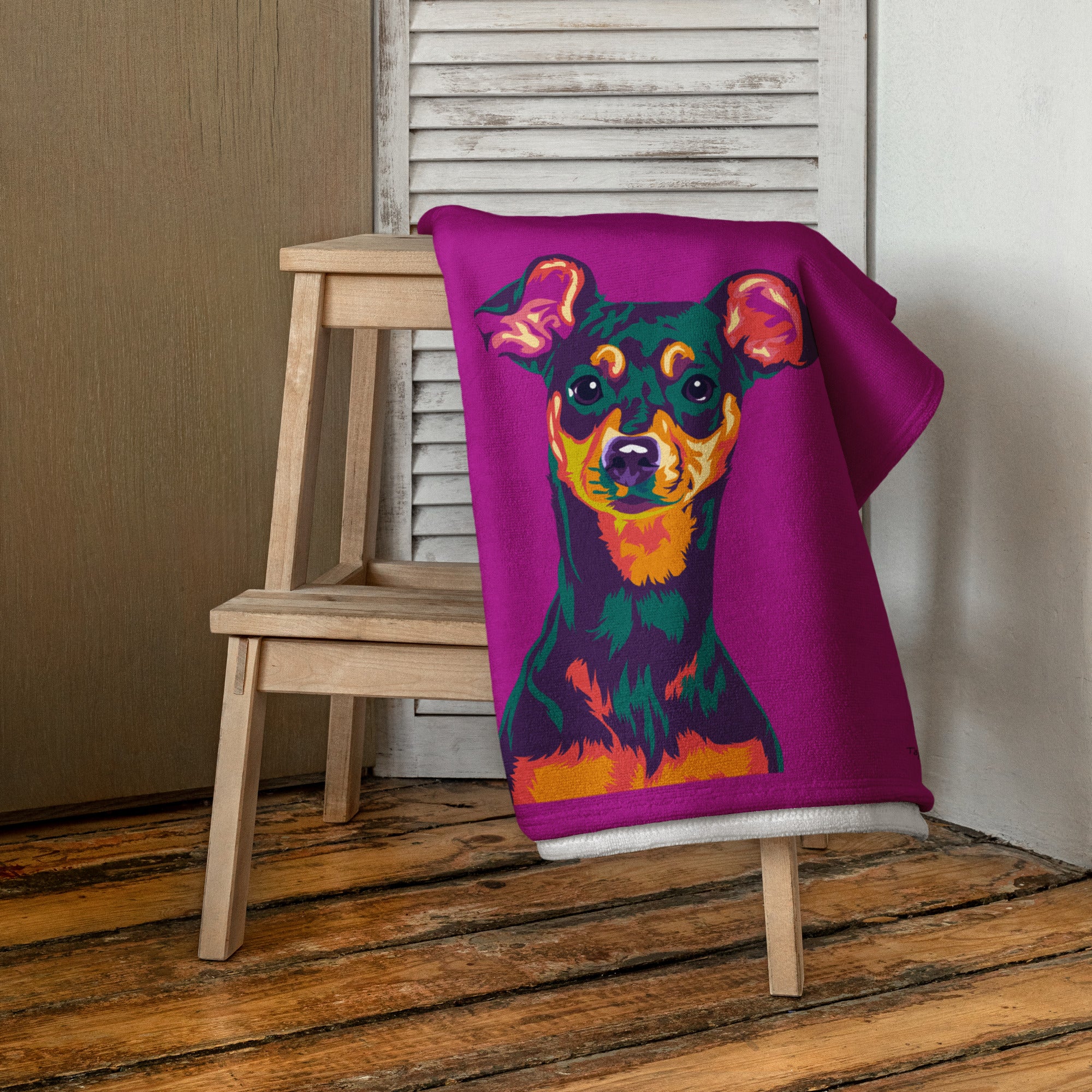 Kääpiöpinseri Kylpypyyhe, Pop Art
