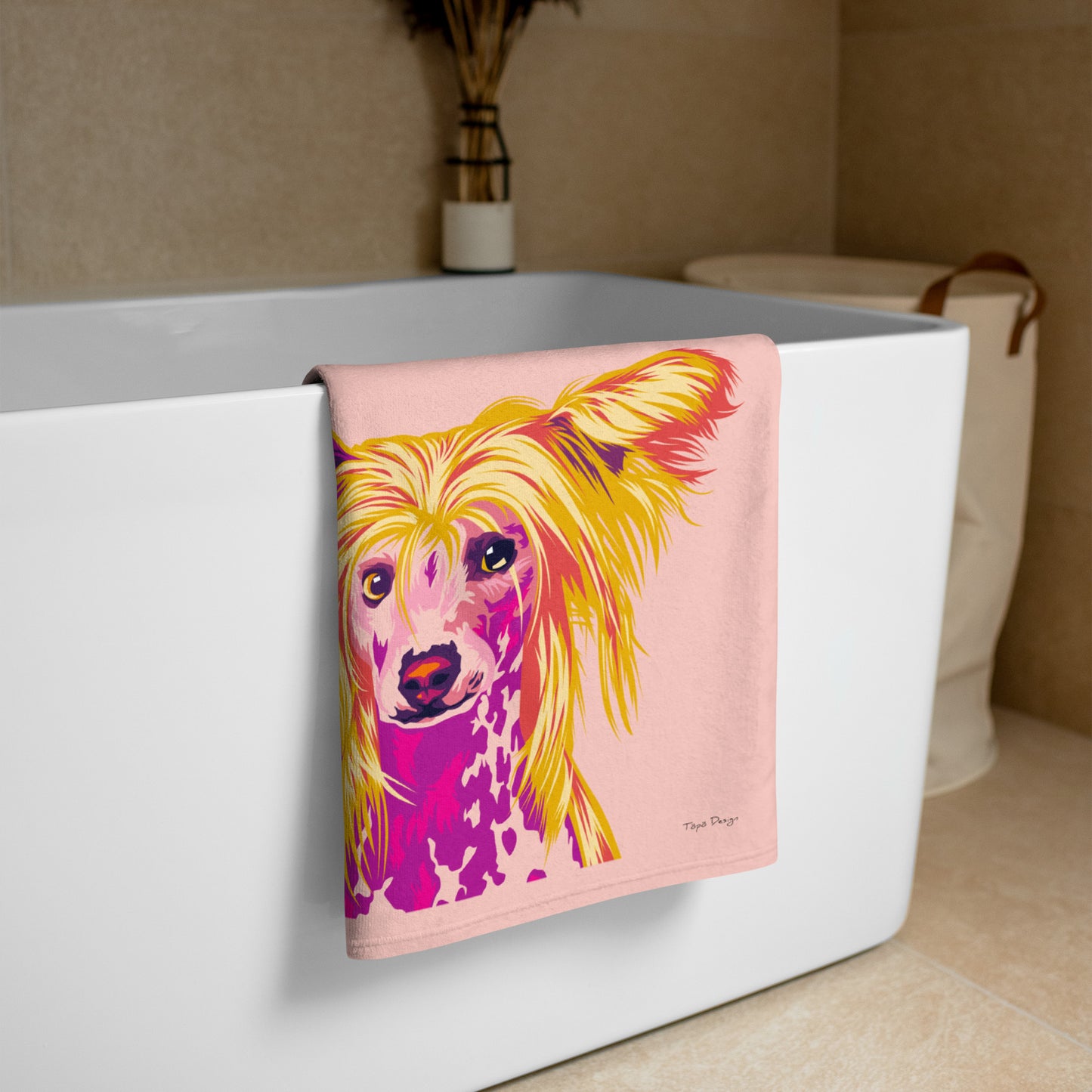 Kiinanharjakoira Kylpypyyhe, Pop Art