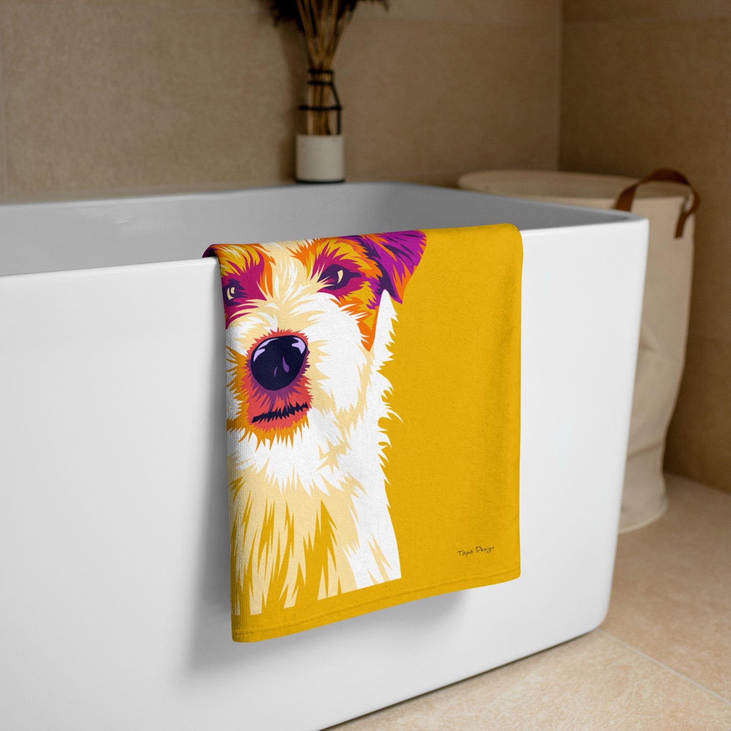 Jackrusselinterrieri Kylpypyyhe, Pop Art