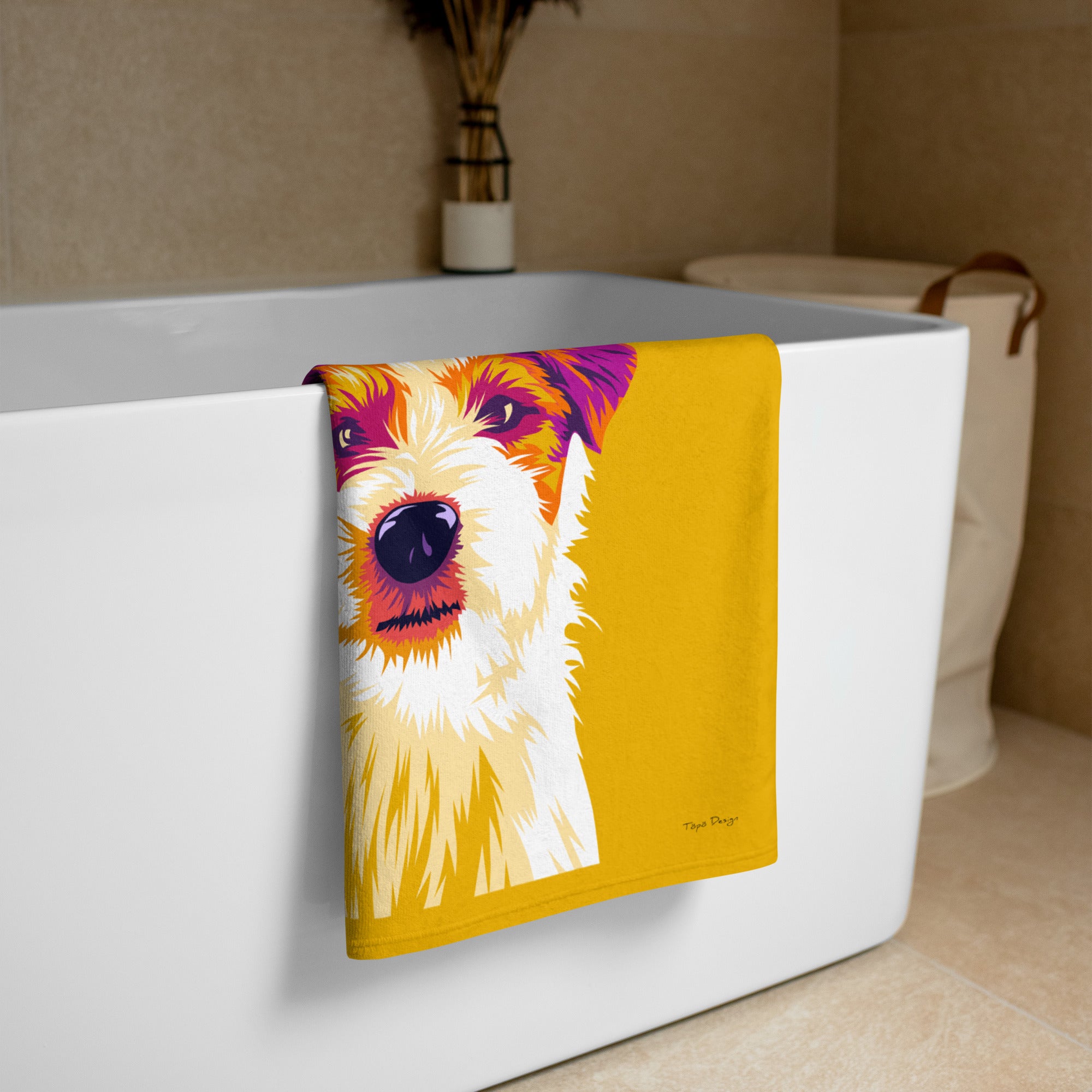 Jackrusselinterrieri Kylpypyyhe, Pop Art