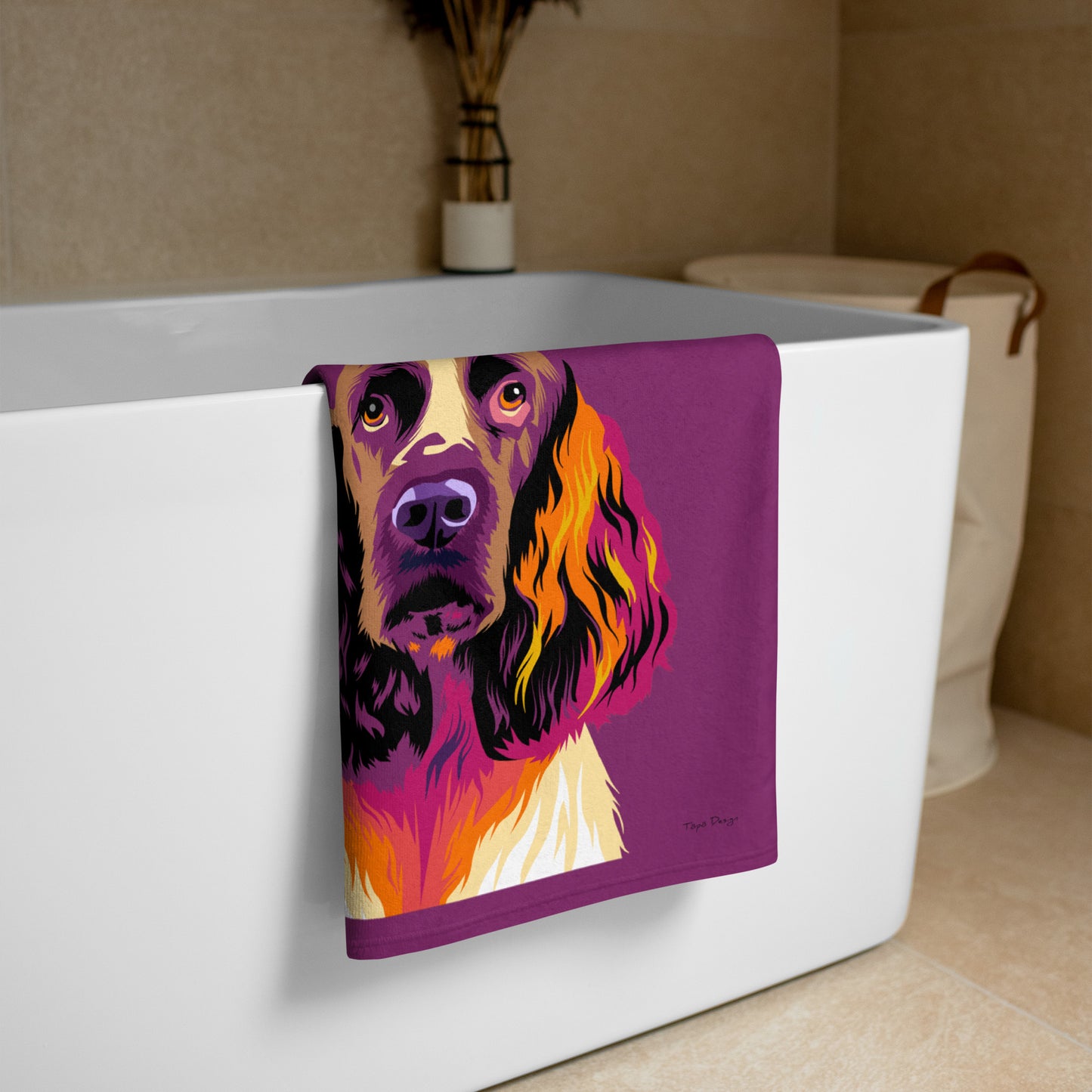 Englanninspringerspanieli Kylpypyyhe, Pop Art
