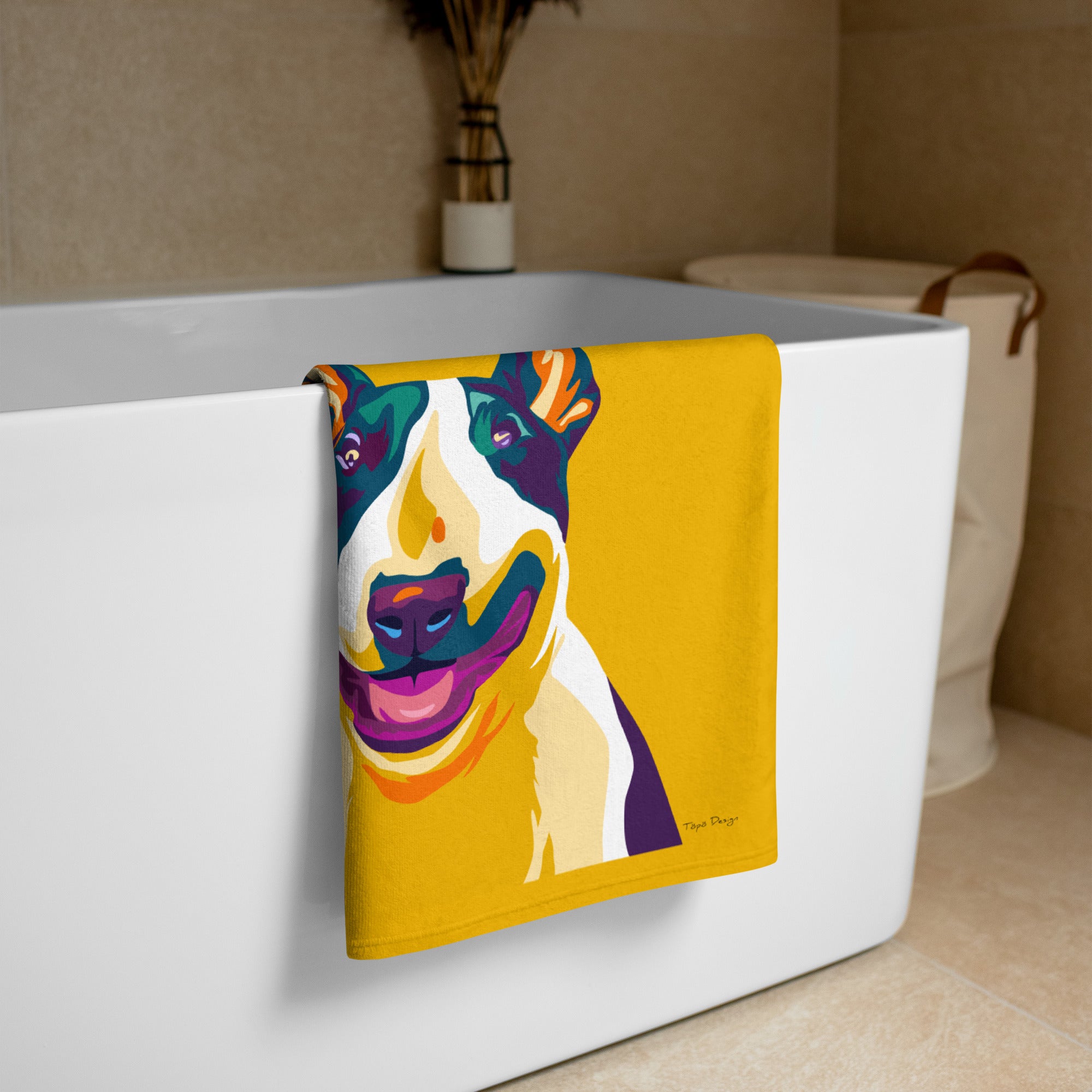 Bullterrieri Kylpypyyhe, Pop Art