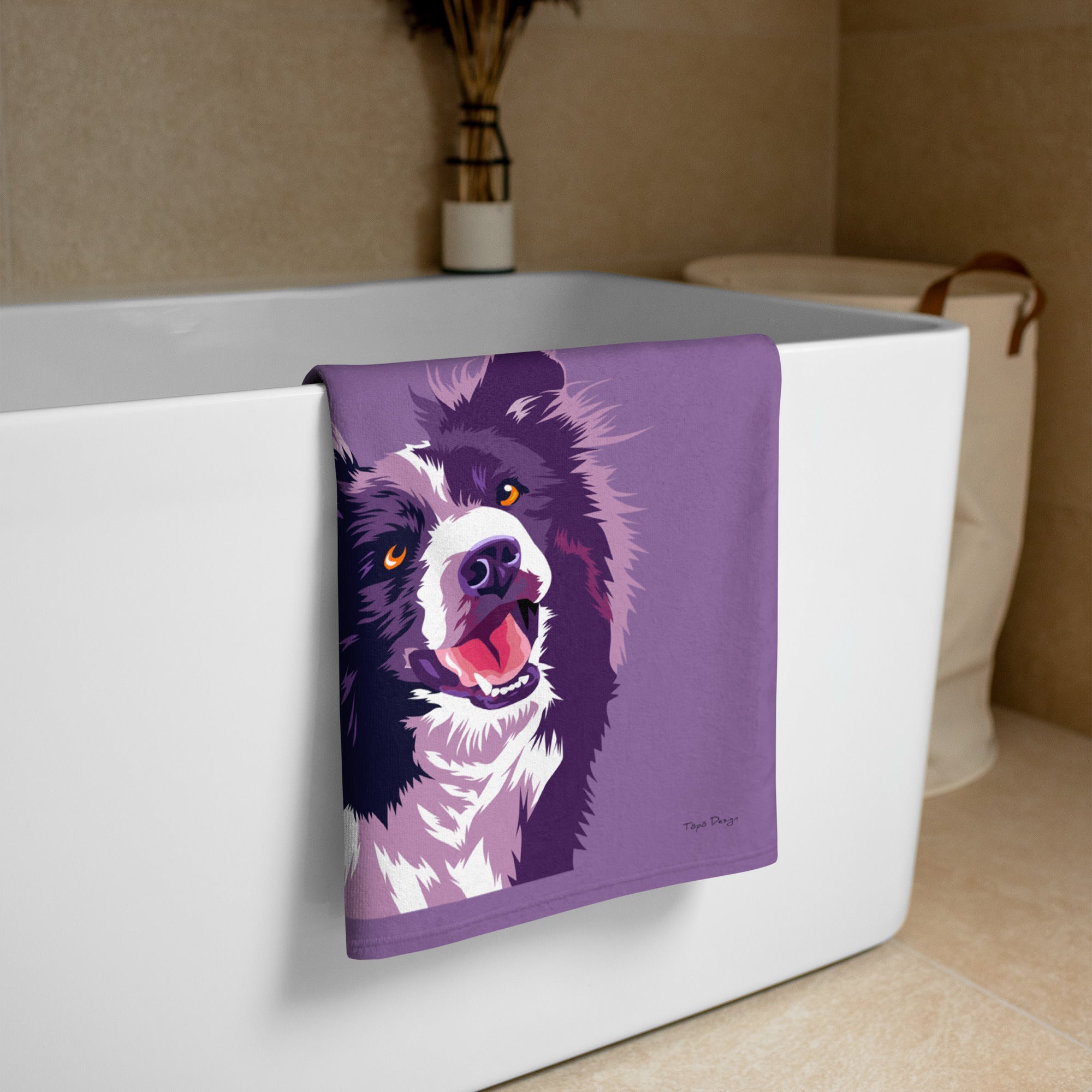 Bordercollie Kylpypyyhe, Pop Art