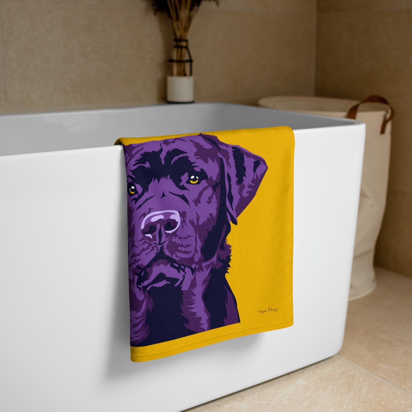 Labradorinnoutaja Kylpypyyhe, Pop Art