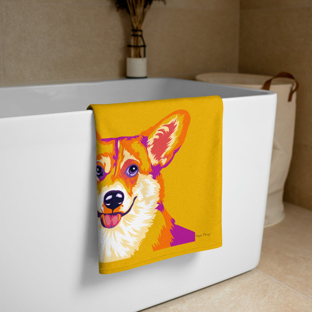 Welsh corgi pembroke Kylpypyyhe, Pop Art