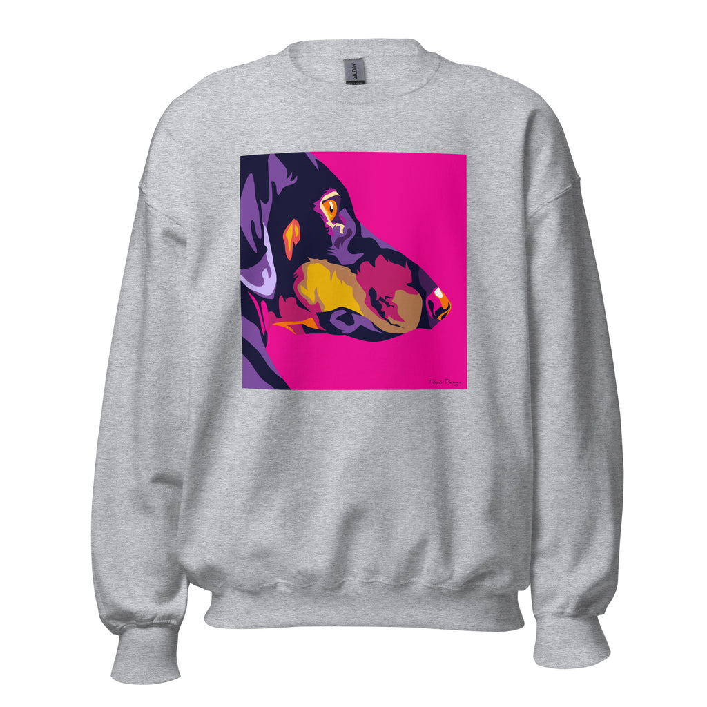 Mäyräkoira sivuprofiili Collegepaita, Pop Art