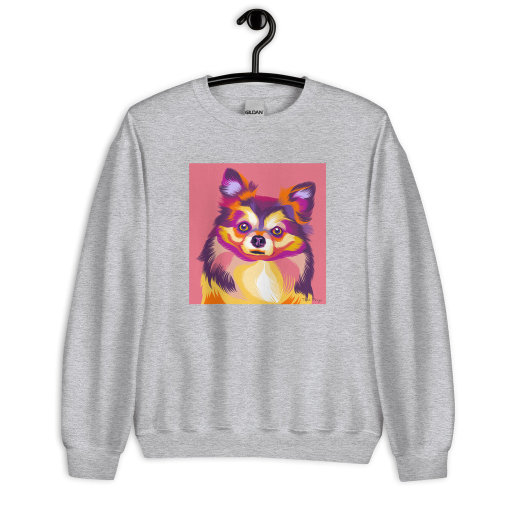 Pitkäkarvainen Chihuahua Collegepaita, Pop Art