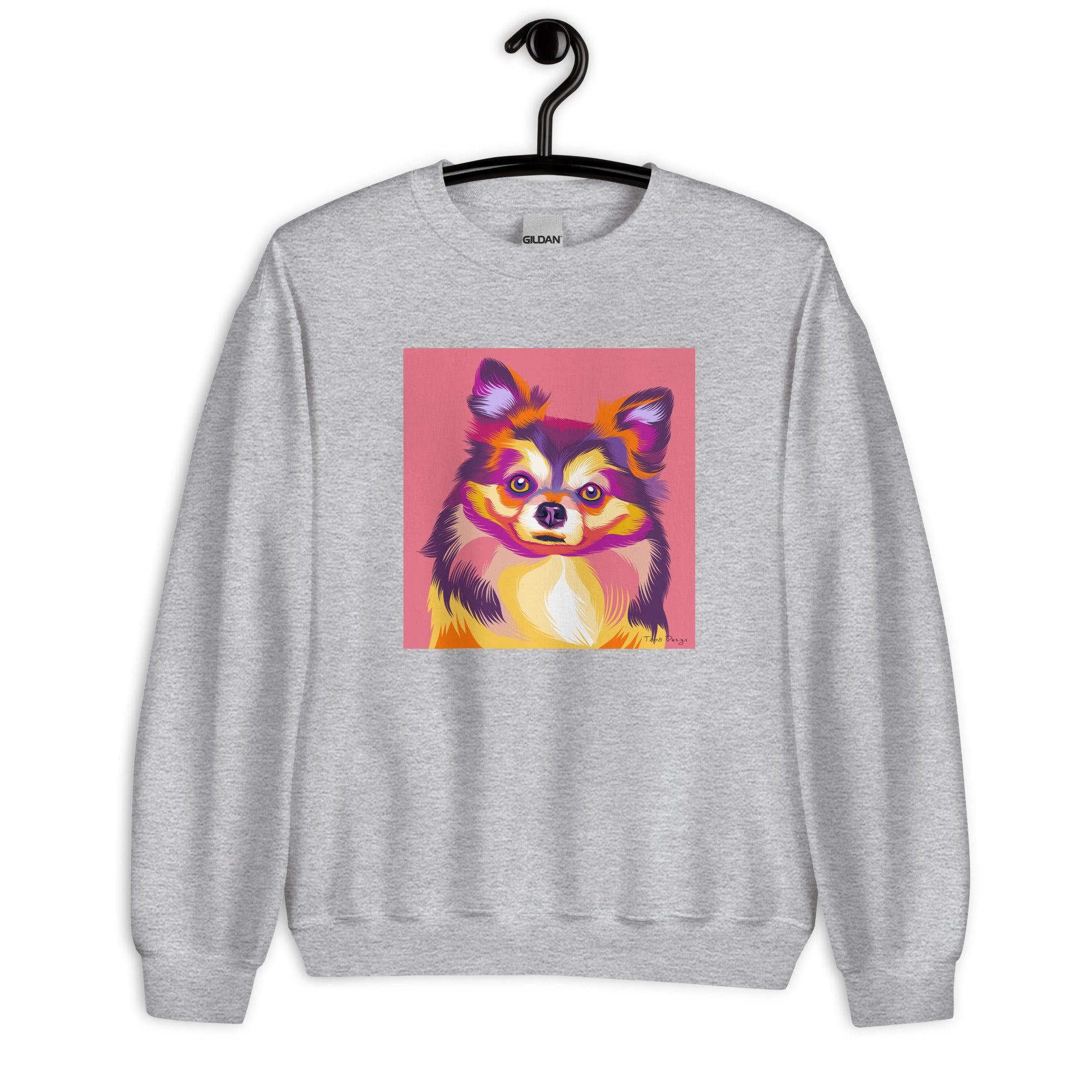 Pitkäkarvainen Chihuahua Collegepaita, Pop Art