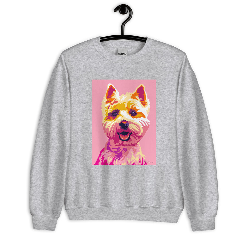 Valkoinen länsiylämaanterrieri Collegepaita, Pop Art