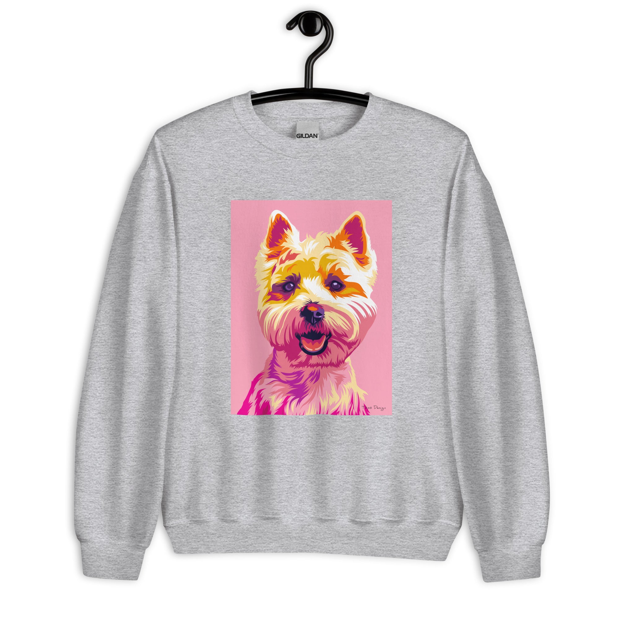 Valkoinen länsiylämaanterrieri Collegepaita, Pop Art