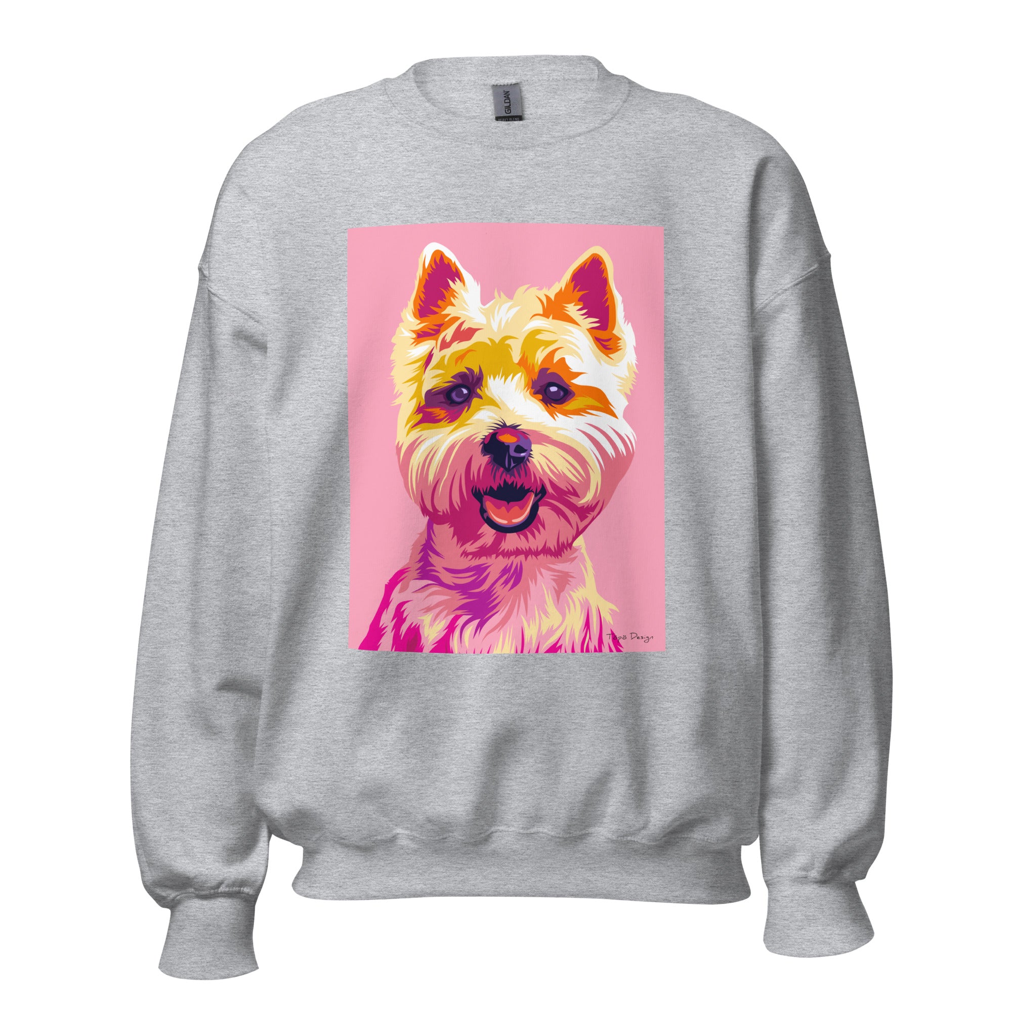 Valkoinen länsiylämaanterrieri Collegepaita, Pop Art