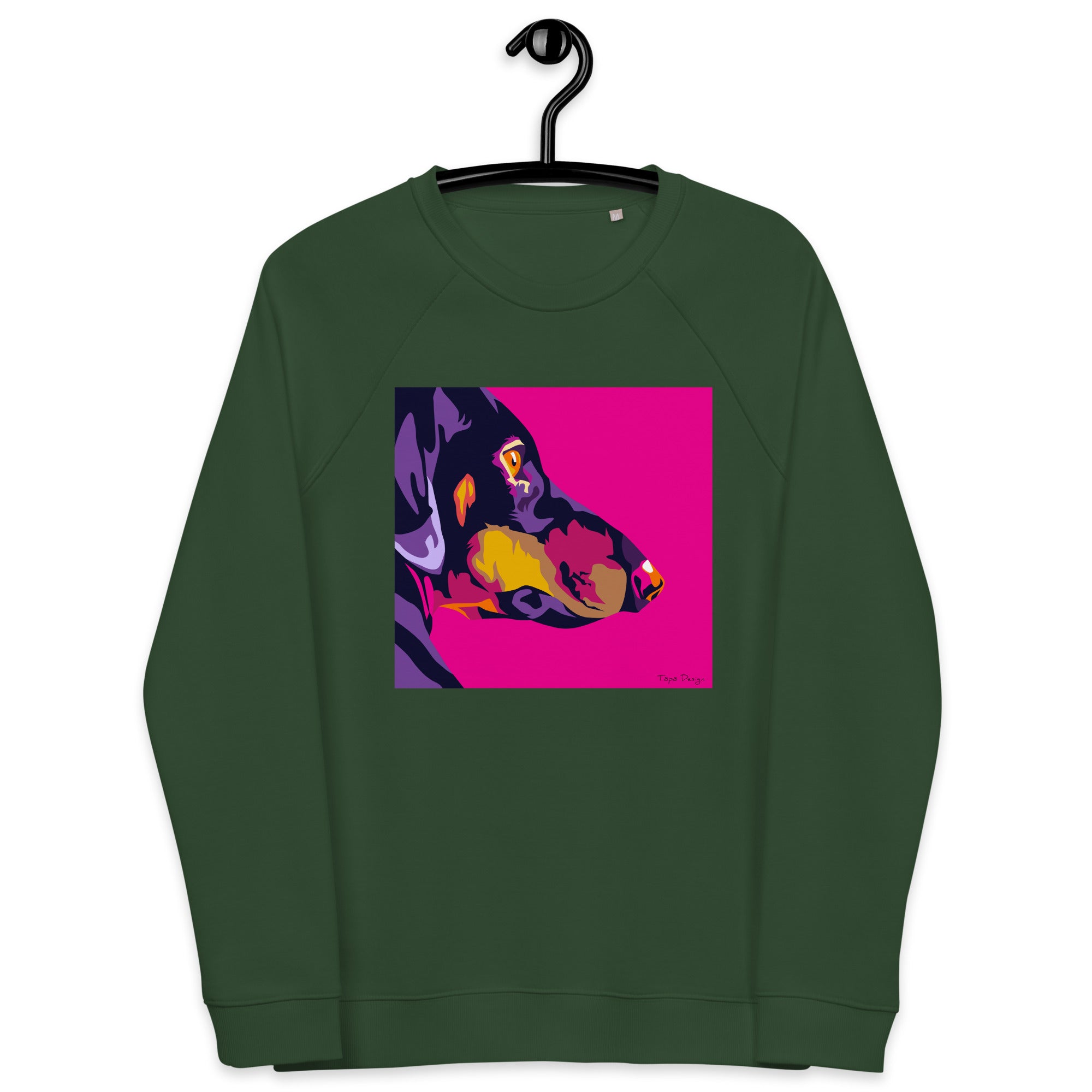 Mäyräkoira sivuprofiili Collegepaita, Pop Art