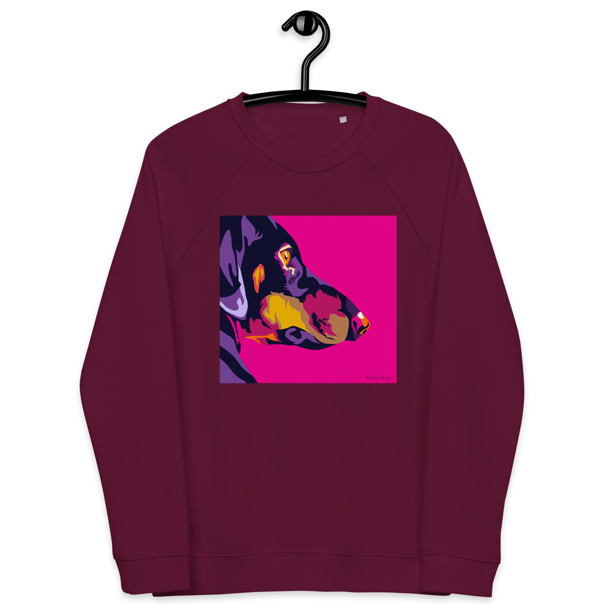 Mäyräkoira sivuprofiili Collegepaita, Pop Art