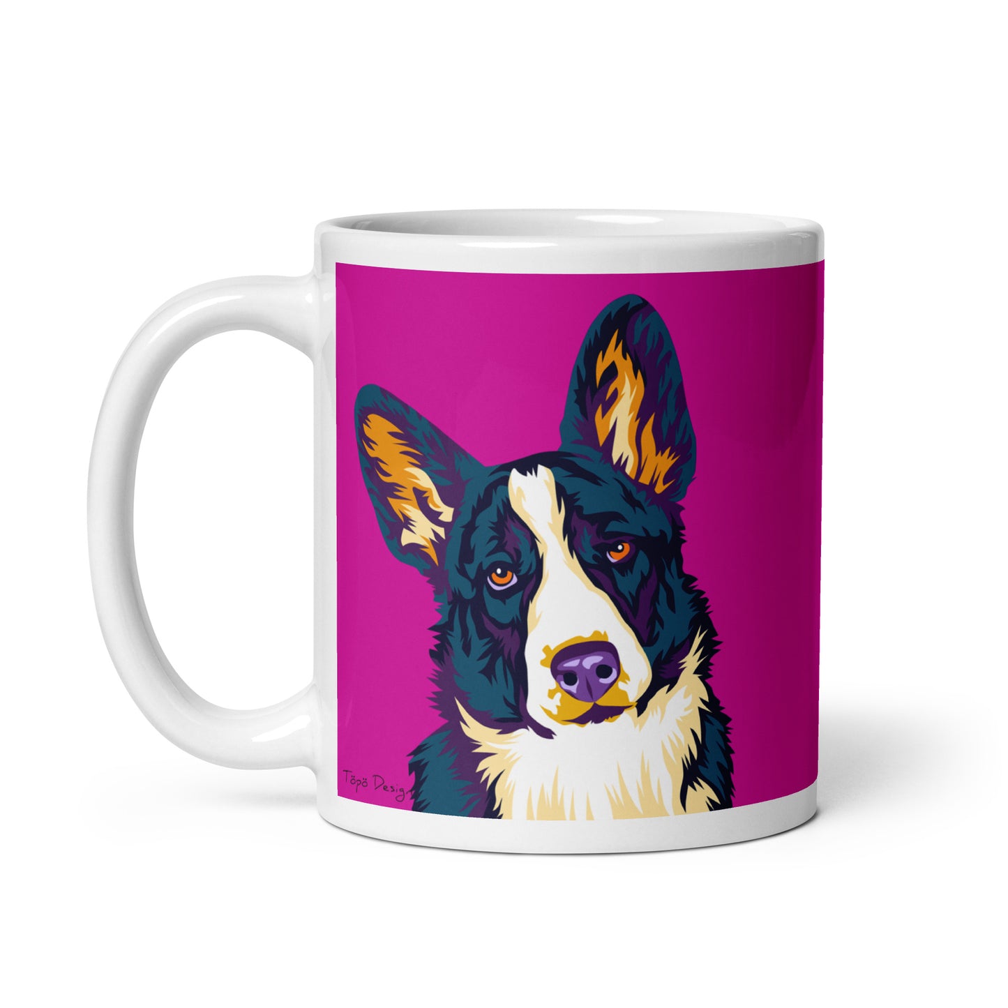 Welsh corgi cardigan Muki, Pop Art