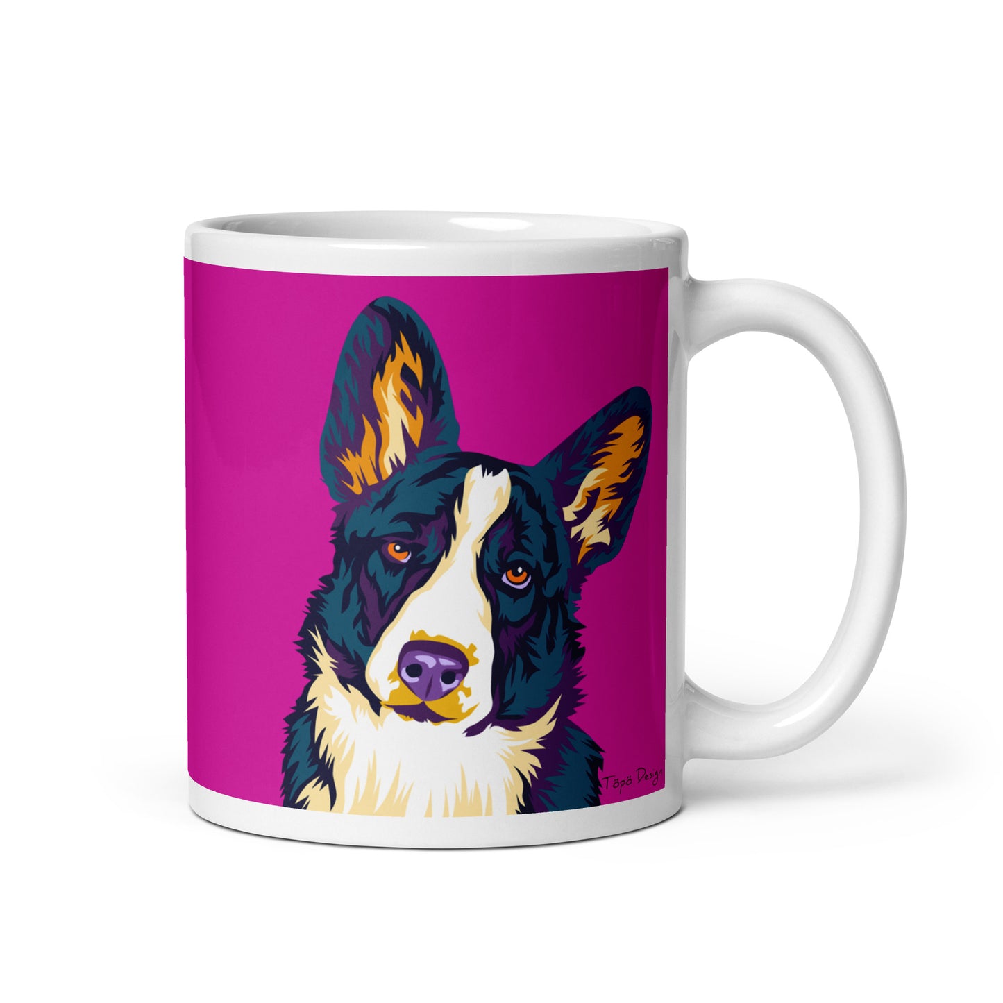 Welsh corgi cardigan Muki, Pop Art