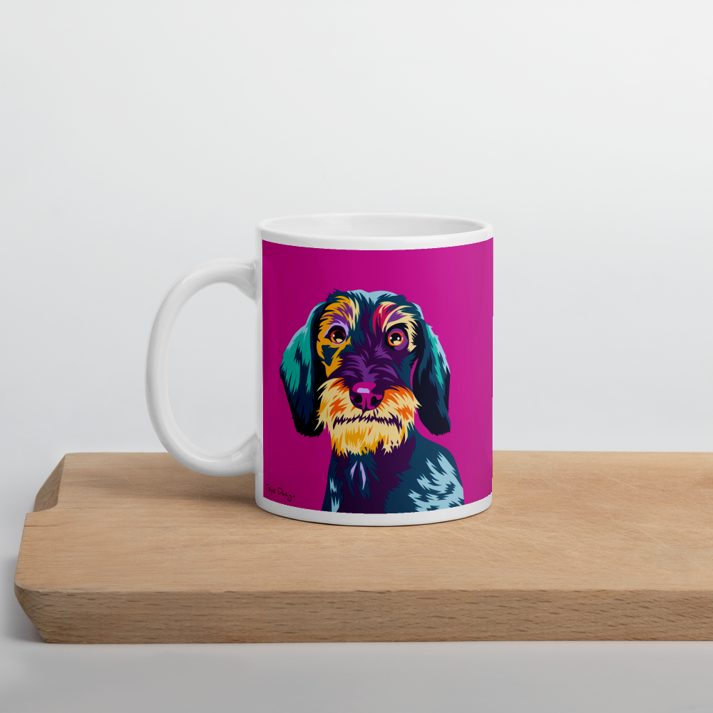 Karkeakarvainen mäyräkoira muki, Pop Art