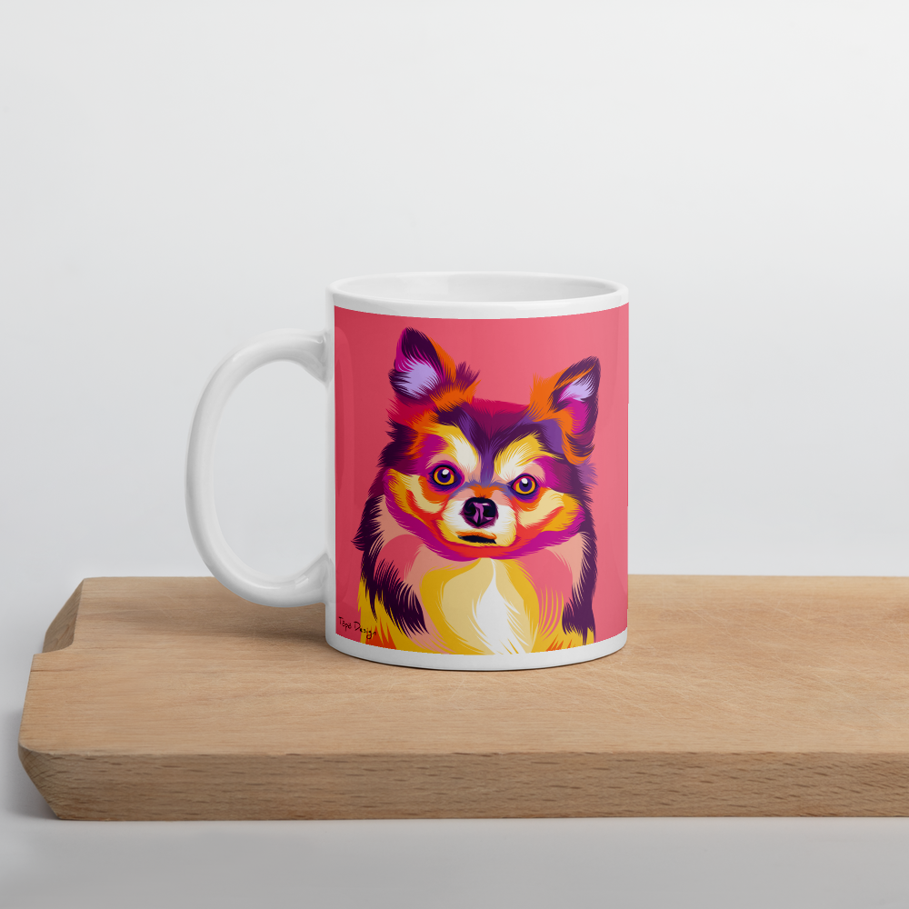 Pitkäkarvainen Chihuahua muki, Pop Art
