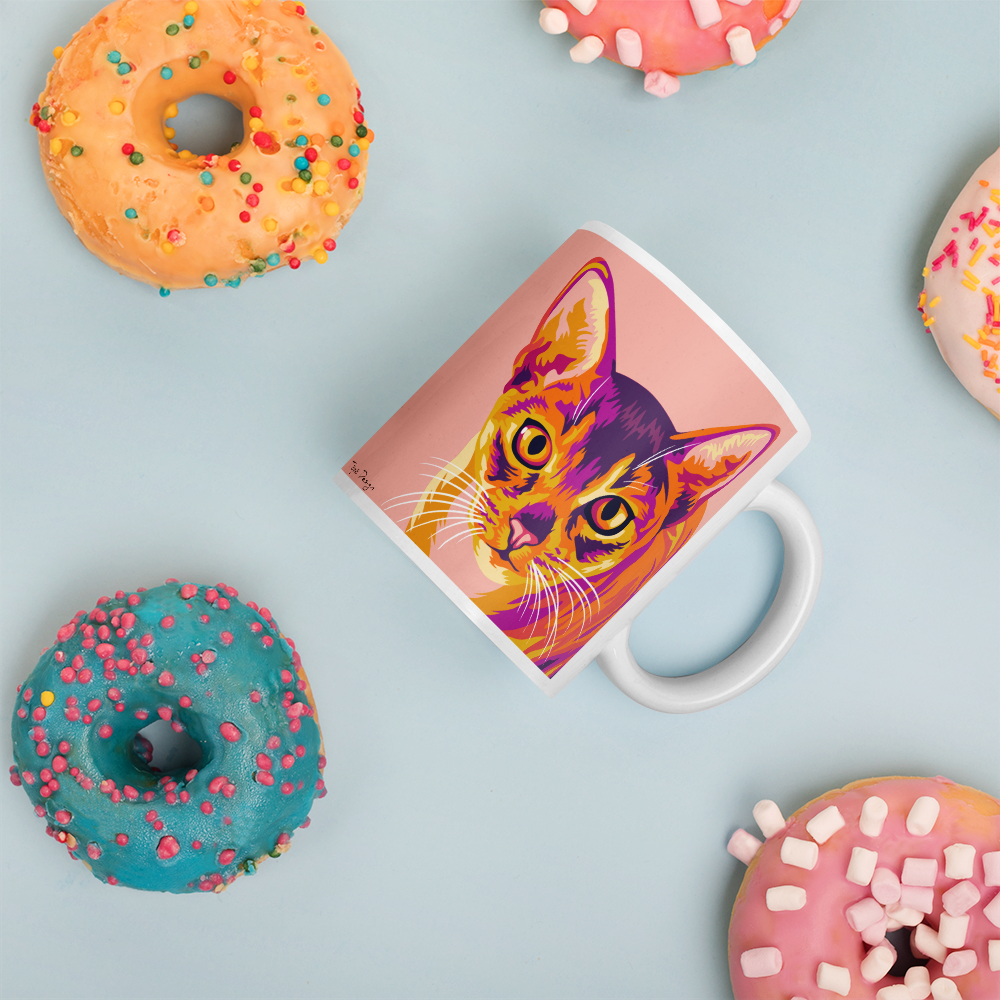 Abessinialainen kissa muki, Pop Art