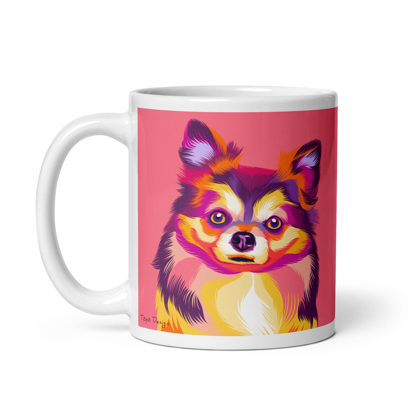 Pitkäkarvainen Chihuahua muki, Pop Art