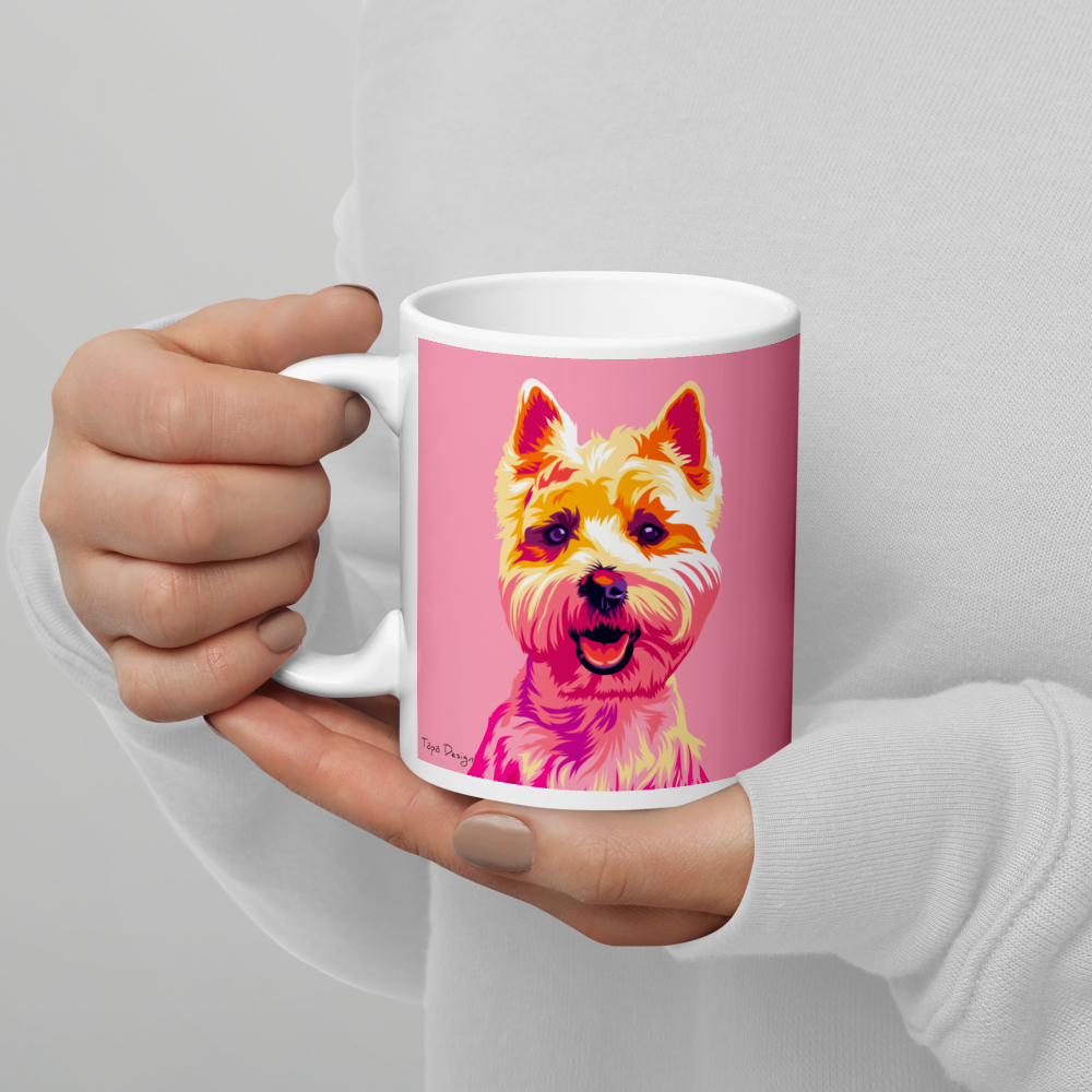 Valkoinen länsiylämaanterrieri muki, Pop Art