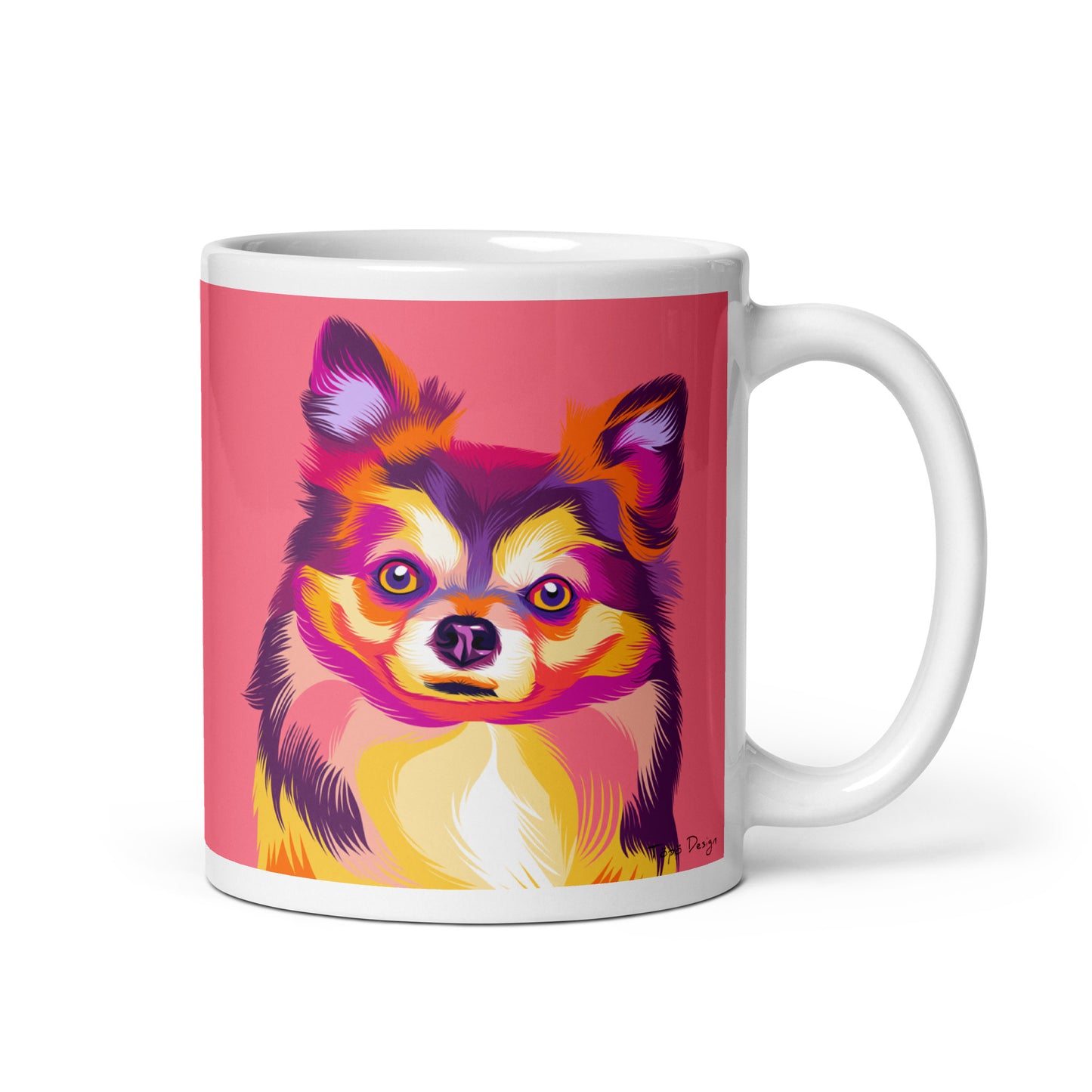 Pitkäkarvainen Chihuahua muki, Pop Art