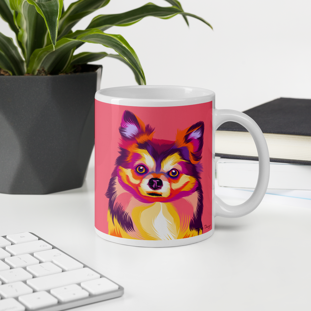 Pitkäkarvainen Chihuahua muki, Pop Art